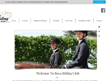 Tablet Screenshot of bocaridingclub.com